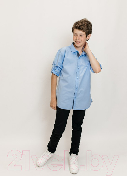 Изображение товара Рубашка детская Isee UN-71850B (р-р 40/164-170, голубой)