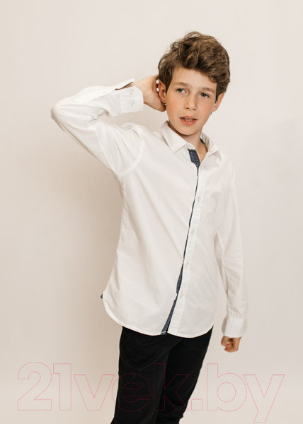 Изображение товара Рубашка детская Isee UN-71850B (р-р 38/158-164, белый)