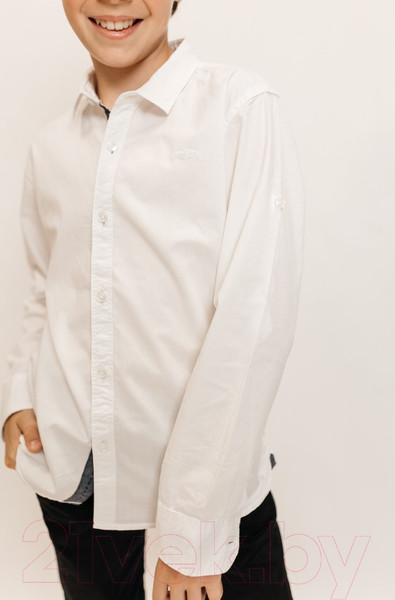 Изображение товара Рубашка детская Isee UN-71850B (р-р 32/122-128, белый)