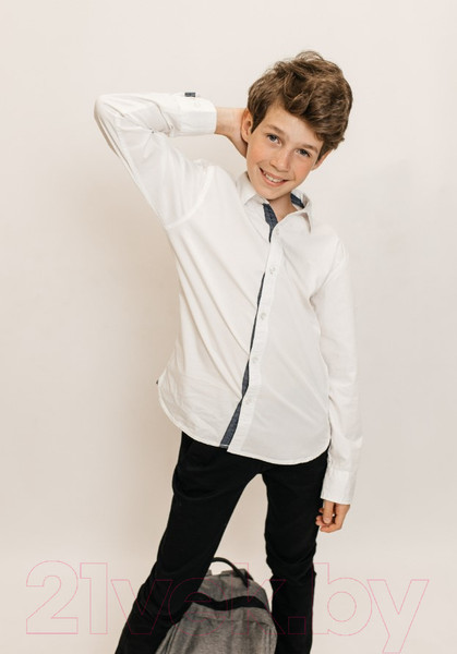 Изображение товара Рубашка детская Isee UN-71850B (р-р 30/110-116, белый)