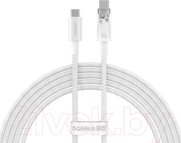 Изображение товара Кабель Baseus Explorer Series Type-C to Type-C 100W / P10319703221-01 (2м, белый)