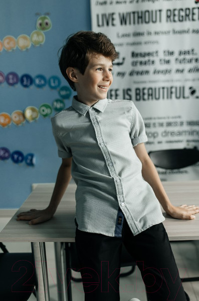 Изображение товара Рубашка детская Isee UN-72450B (р-р 40/164-170, серый)