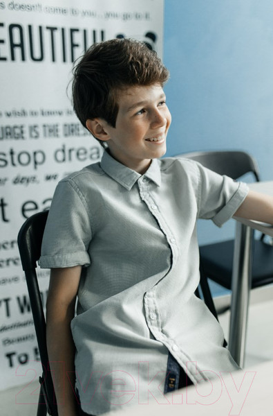 Изображение товара Рубашка детская Isee UN-72450B (р-р 36/146-152, серый)