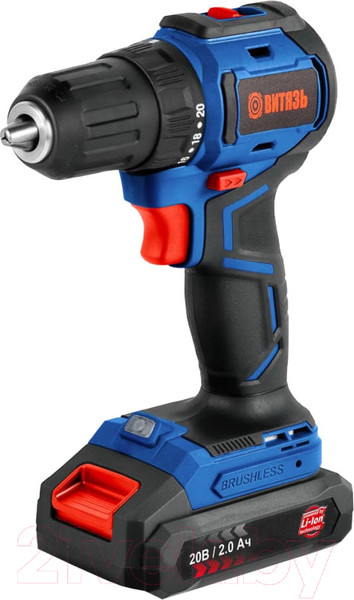 Изображение товара Аккумуляторная дрель-шуруповерт ВИТЯЗЬ ДА-520-13