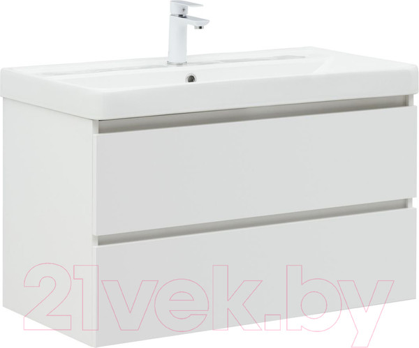 Изображение товара Тумба под умывальник Aquanet Вега 90 / 316683 (белый глянец)