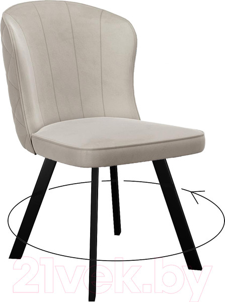 Изображение товара Стул DikLine 219 поворотный (B03 бежевый/ножки черные)