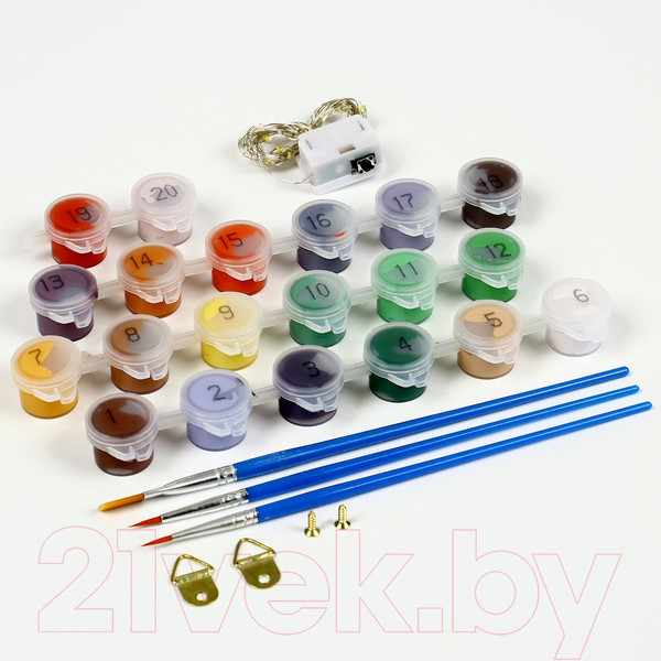 Изображение товара Картина по номерам Школа талантов Настоящая сказка / 9670028  (с гирляндой)