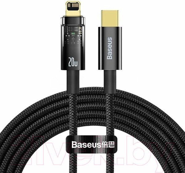 Изображение товара Кабель Baseus Explorer Series Auto Power-Off Type-C to IP 20W / CATS000101 (2м, черный)