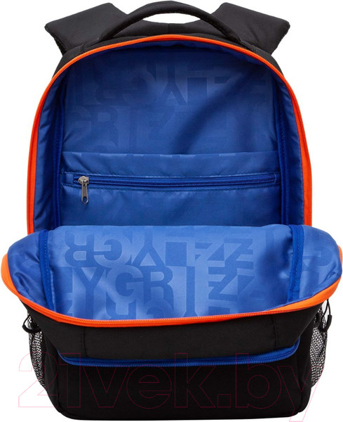 Изображение товара Школьный рюкзак Grizzly RB-456-4 (черный/оранжевый)