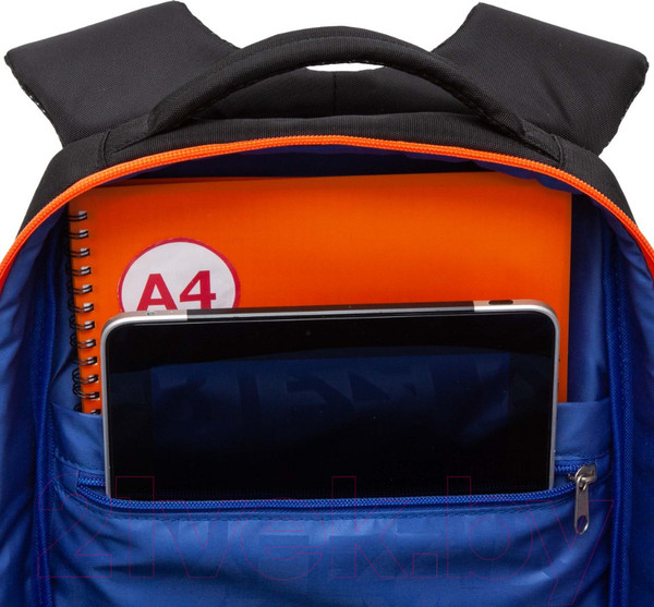 Изображение товара Школьный рюкзак Grizzly RB-456-4 (черный/оранжевый)