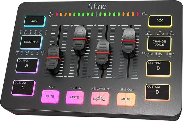 Изображение товара Микшерный пульт Fifine SC3 (черный)