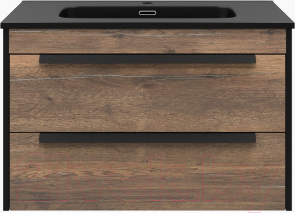 Изображение товара Тумба под умывальник Brevita Monsour 80 / MON-09080-0102Я (черный/темное дерево)