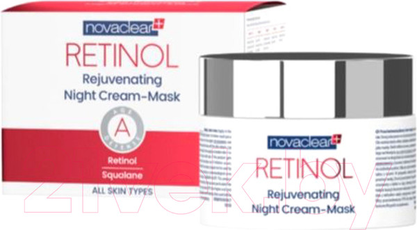Изображение товара Маска для лица кремовая Novaclear Retinol Омолаживающая ночная с ретинолом (50мл)