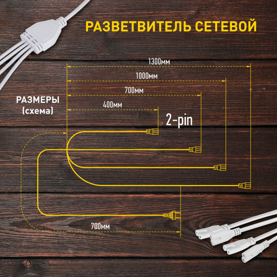 Изображение товара Кабель для фитосветильника ЭРА Fito / Б0061036