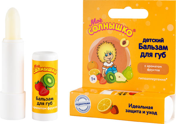 Изображение товара Бальзам для губ детский Мое Солнышко С ароматом фруктов (2.8г)
