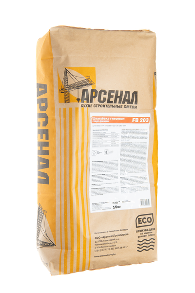 Изображение товара Шпатлевка АРСЕНАЛ Гипсовая FВ 203 1СС (15кг, белый)