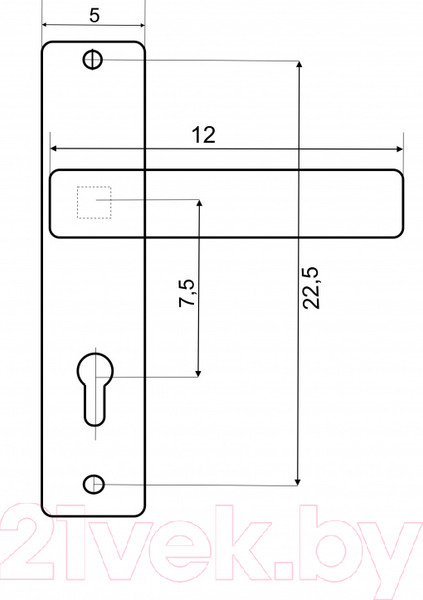Изображение товара Ручка дверная Vettore 72.323-2 AB (бронза)