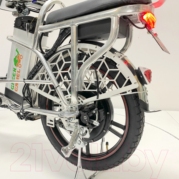 Изображение товара Электровелосипед Green Camel Транк 18 V8 R18 250W 60V 10Ah гидравлика (серебристый)