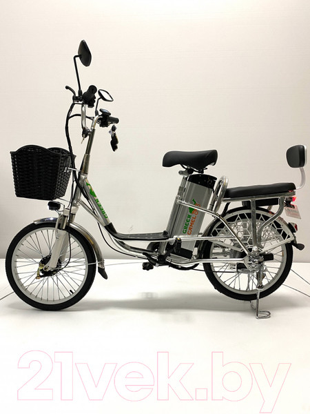 Изображение товара Электровелосипед Green Camel Транк 20 V8 250W 60V 10Ah редуктор (серебристый)