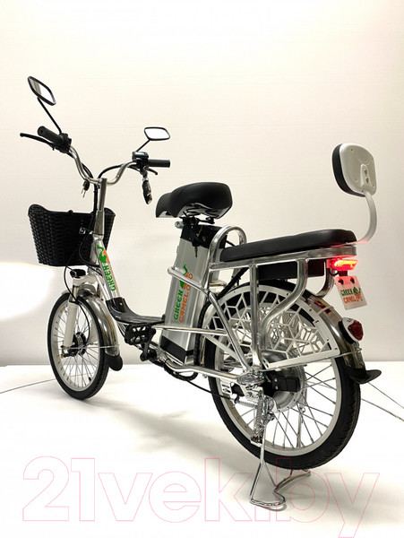 Изображение товара Электровелосипед Green Camel Транк 20 V8 250W 60V 10Ah редуктор (серебристый)