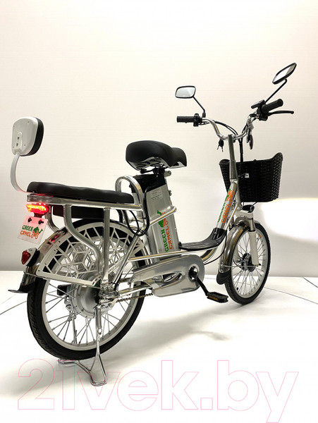 Изображение товара Электровелосипед Green Camel Транк 20 V8 250W 60V 10Ah редуктор (серебристый)