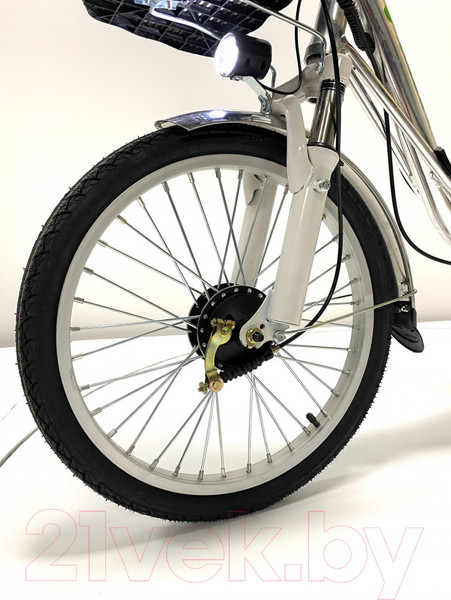 Изображение товара Электровелосипед Green Camel Транк 20 V8 250W 60V 10Ah редуктор (серебристый)