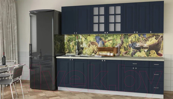 Изображение товара Кухонный гарнитур Интерлиния Мила Деко 2.5Б (индиго/индиго/опал светлый)