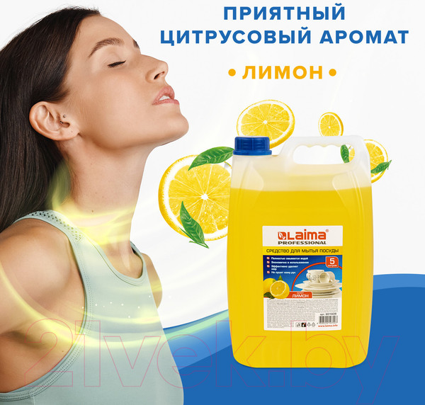 Изображение товара Средство для мытья посуды Laima Professional Лимон Концентрат (5л)
