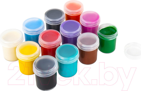 Изображение товара Пальчиковые краски Brauberg Kids. Классика / 192397 (12цв)