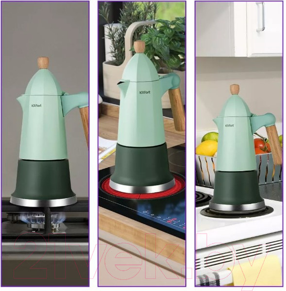 Изображение товара Гейзерная кофеварка Kitfort КТ-7154