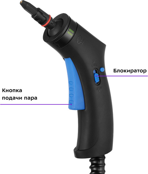 Изображение товара Пароочиститель Kitfort КТ-9136-3 (черный/синий)