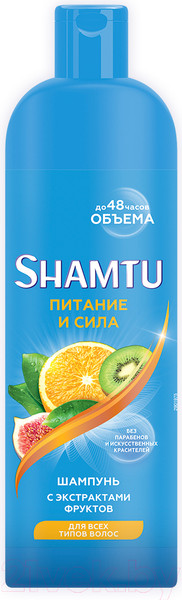 Изображение товара Шампунь для волос Shamtu Питание и сила с экстрактами фруктов (500мл)