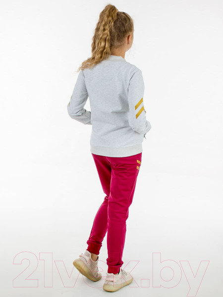 Изображение товара Спортивный костюм детский Isee DF55867 (р-р 40/164-170, серый/бордовый)