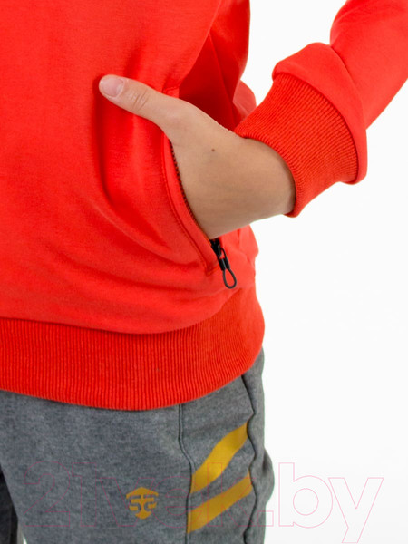 Изображение товара Спортивный костюм детский Isee DF55867 (р-р 30/122-128, персиковый/серый)