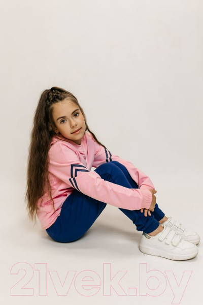 Изображение товара Спортивный костюм детский Isee DF55868 (р-р 32/128-134, розовый/синий)