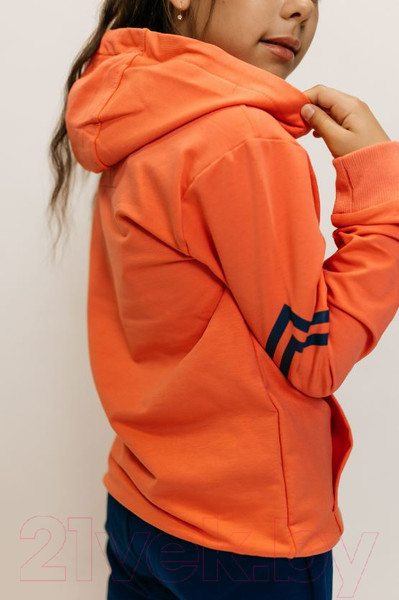 Изображение товара Спортивный костюм детский Isee DF55868 (р-р 36/146-152, персиковый/деним)