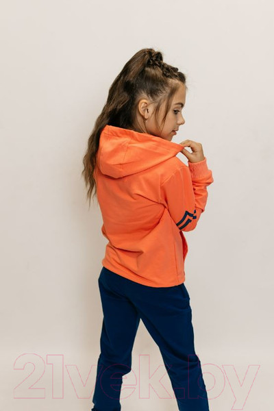 Изображение товара Спортивный костюм детский Isee DF55868 (р-р 36/146-152, персиковый/деним)