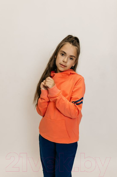 Изображение товара Спортивный костюм детский Isee DF55868 (р-р 36/146-152, персиковый/деним)