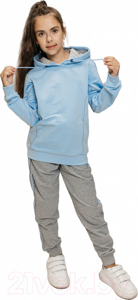 Изображение товара Спортивный костюм детский Isee DF55869 (р-р 32/128-134, голубой/серый)