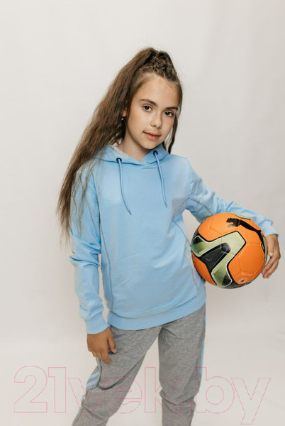 Изображение товара Спортивный костюм детский Isee DF55869 (р-р 36/146-152, голубой/серый)