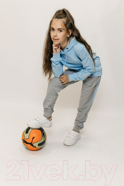 Изображение товара Спортивный костюм детский Isee DF55869 (р-р 36/146-152, голубой/серый)