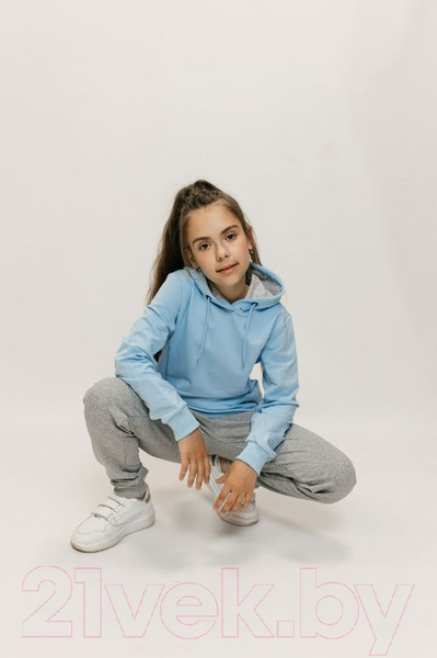 Изображение товара Спортивный костюм детский Isee DF55869 (р-р 36/146-152, голубой/серый)