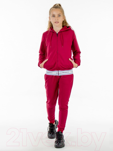 Изображение товара Спортивный костюм детский Isee DF55870 (р-р 30/122-128, бордовый)