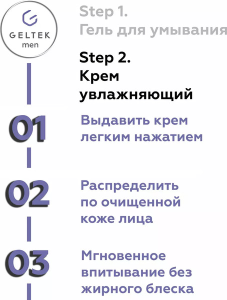 Изображение товара Крем для лица Geltek Men увлажняющий (30мл)