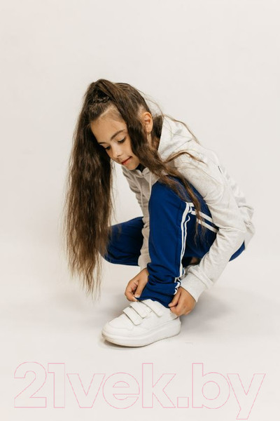 Изображение товара Спортивный костюм детский Isee DF55869 (р-р 36/146-152, серый/синий)