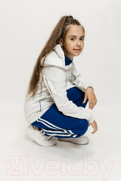 Изображение товара Спортивный костюм детский Isee DF55869 (р-р 36/146-152, серый/синий)