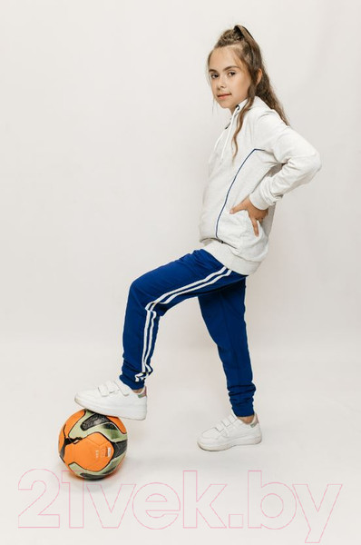 Изображение товара Спортивный костюм детский Isee DF55869 (р-р 36/146-152, серый/синий)