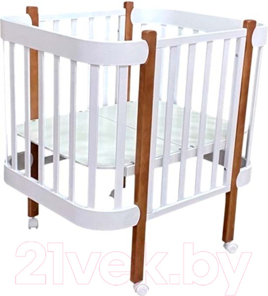 Изображение товара Детская кровать-трансформер Антел Solnyshko 3 в 1 (белый/бук)