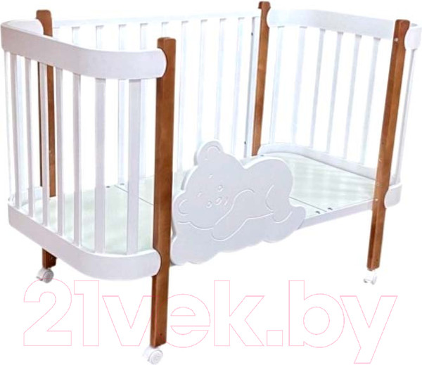 Изображение товара Детская кровать-трансформер Антел Solnyshko 3 в 1 (белый/бук)