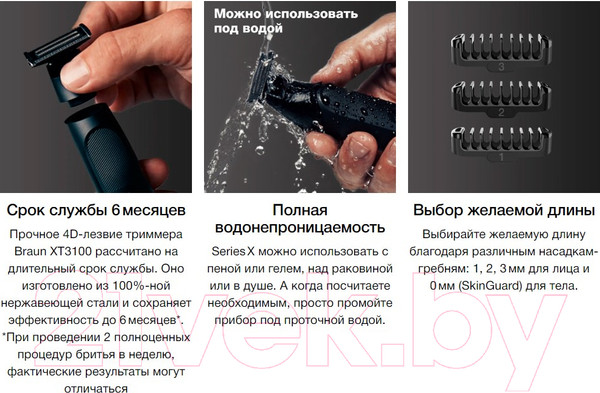 Изображение товара Триммер Braun Series XT3100 Face